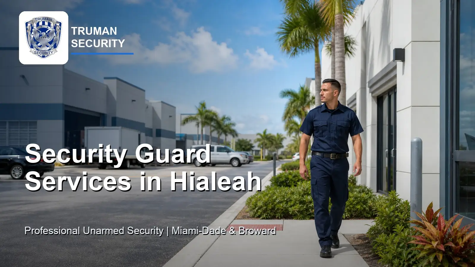 Truman Security guard providing professional unarmed security services in Hialeah, FL