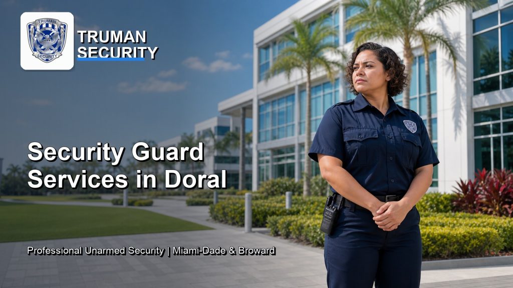 Security guard services in Doral by Truman Security