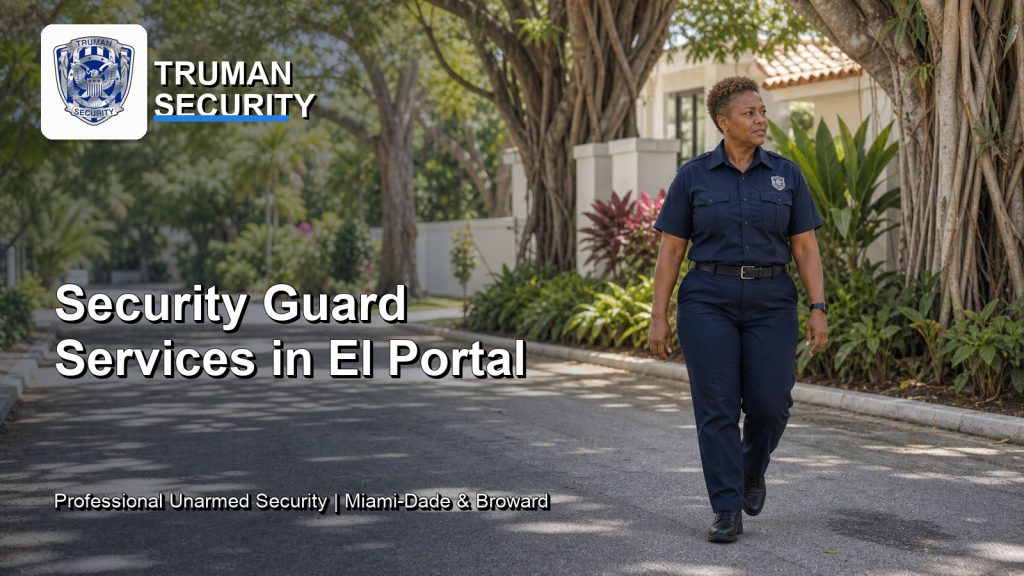 Security guard services in El Portal by Truman Security